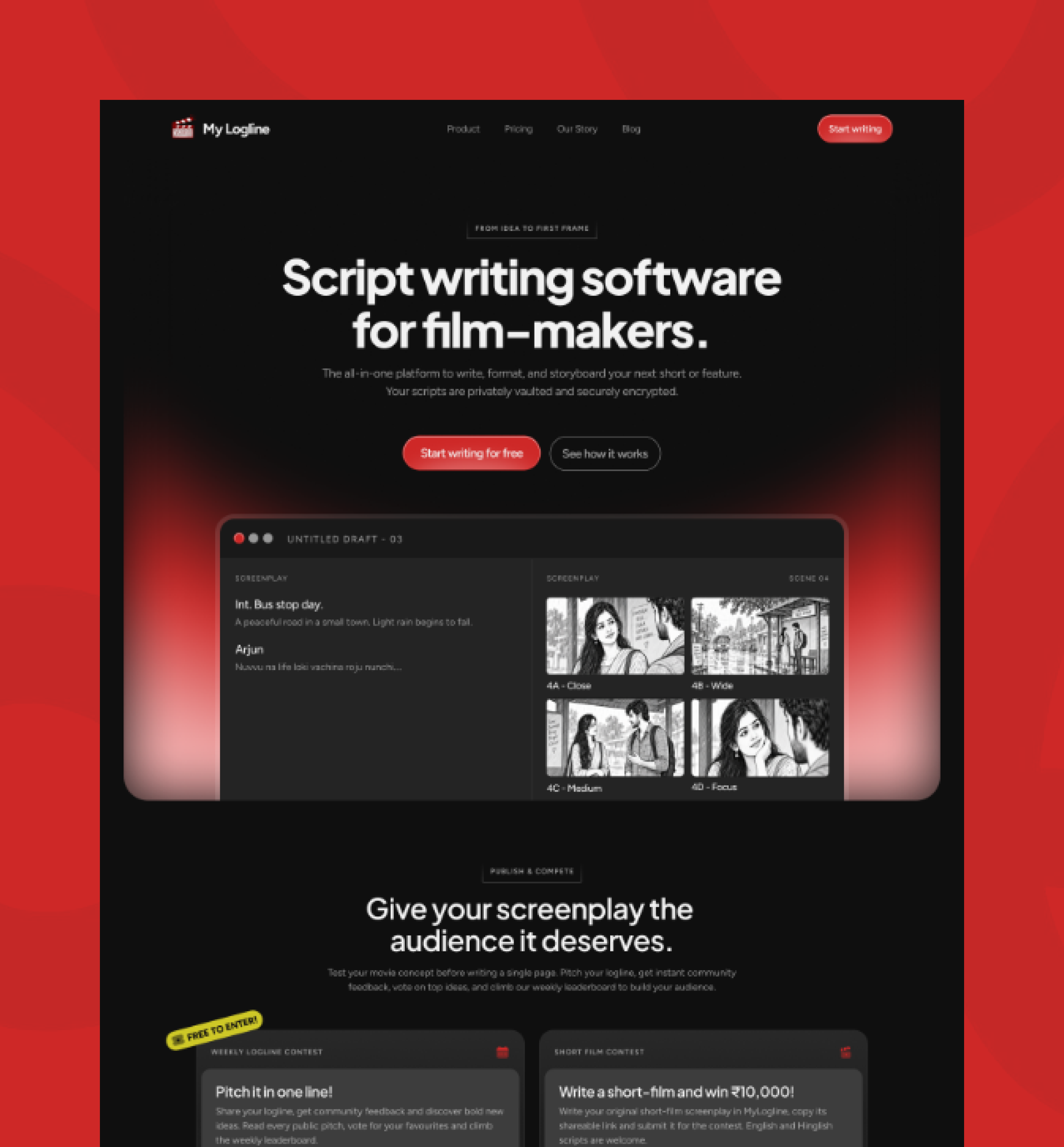 MyLogLine screenwriting platform