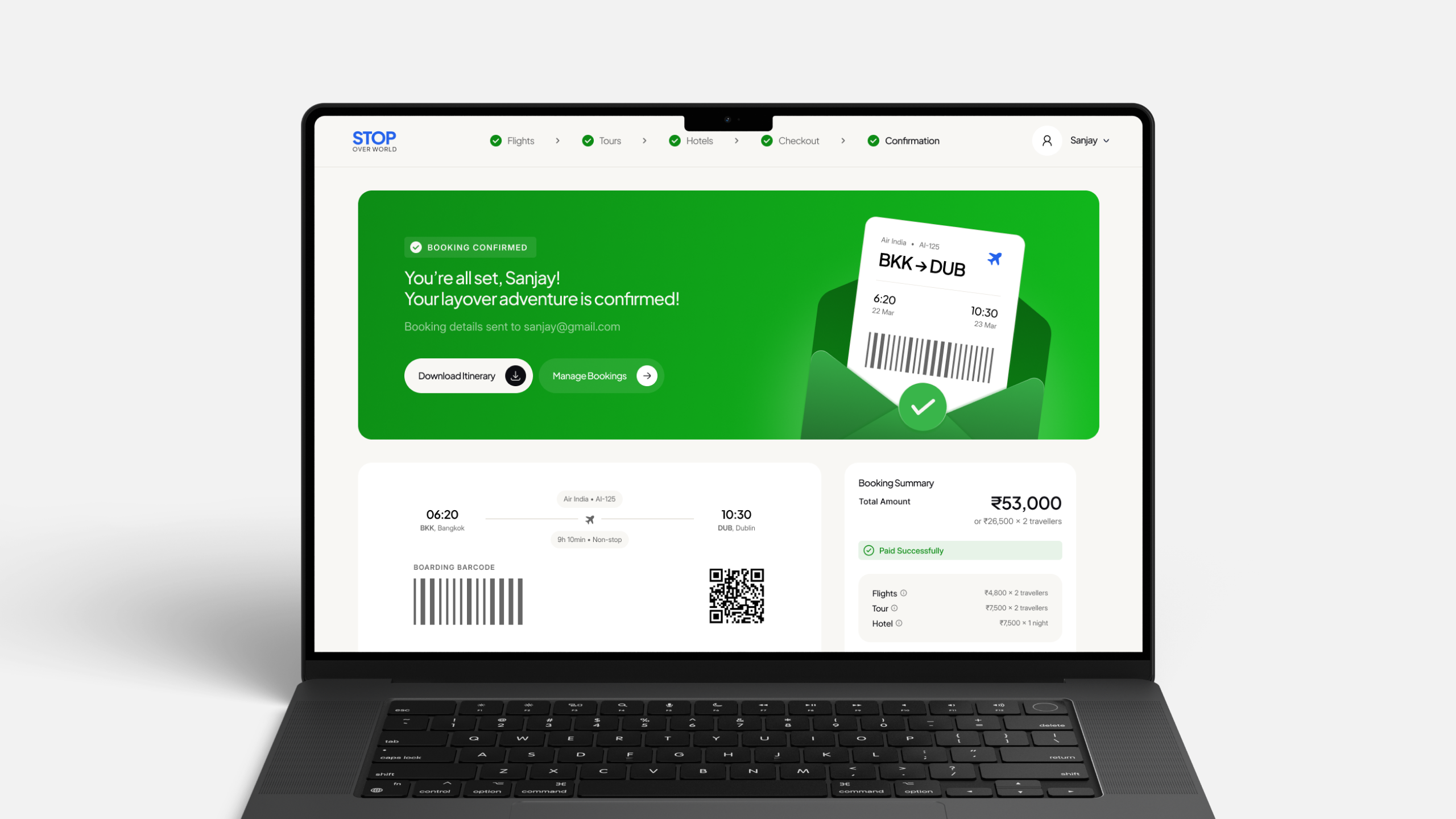 MacBook Pro STOP OVER Platform Mockup